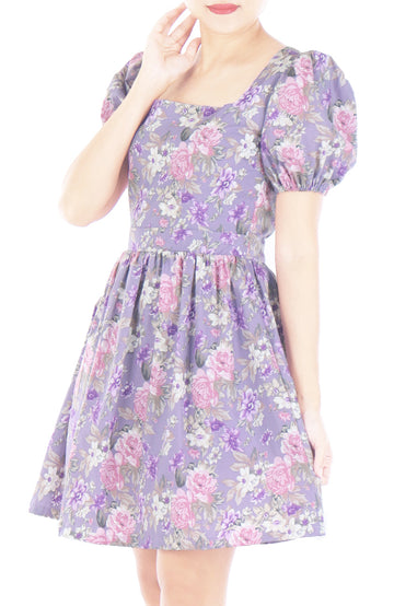 Lovable Lilac Blooms Alice Dress